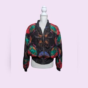 80s 90s Satin Bomber Jacket by Margo's